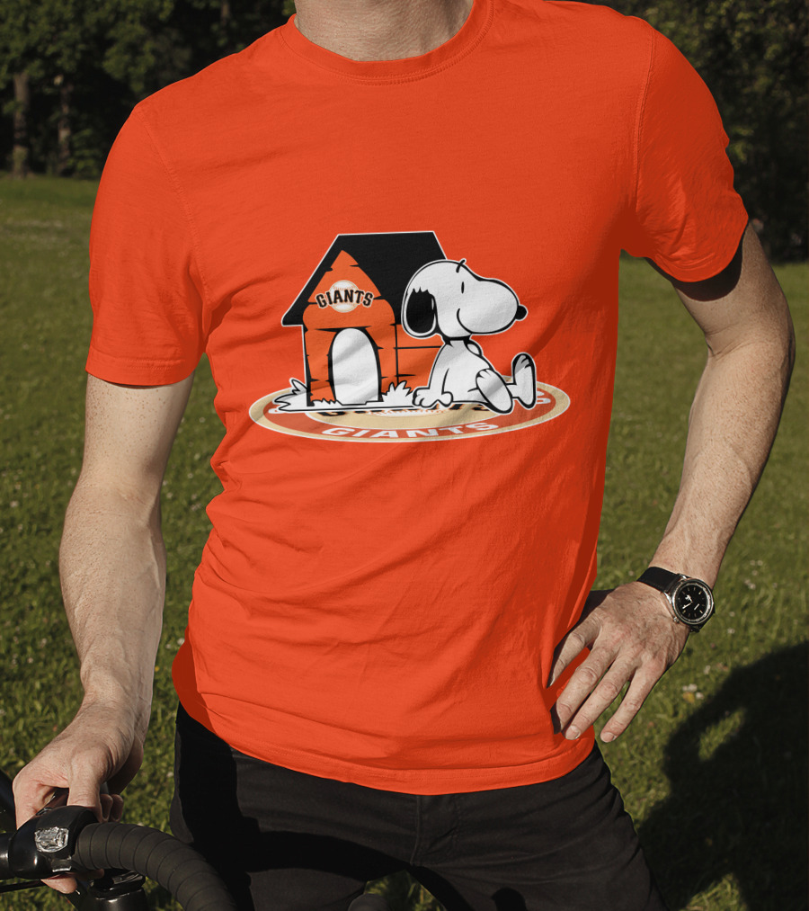 San Francisco Giants Fan Snoopy Baseball Now And Forever T-Shirt