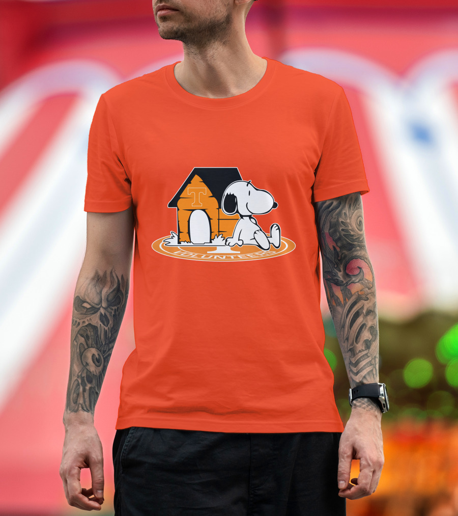Tennessee Volunteers Football Snoopy Doghouse Fan Now And Forever T-Shirt