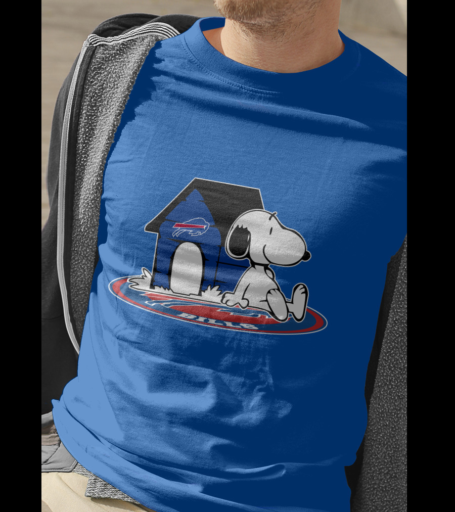 Buffalo Bills Fan Now And Forever Snoopy Doghouse T-Shirt