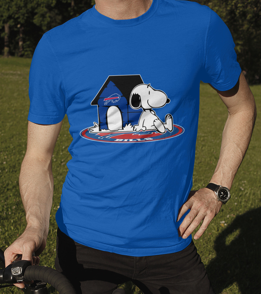 Buffalo Bills Fan Now And Forever Snoopy Doghouse T-Shirt