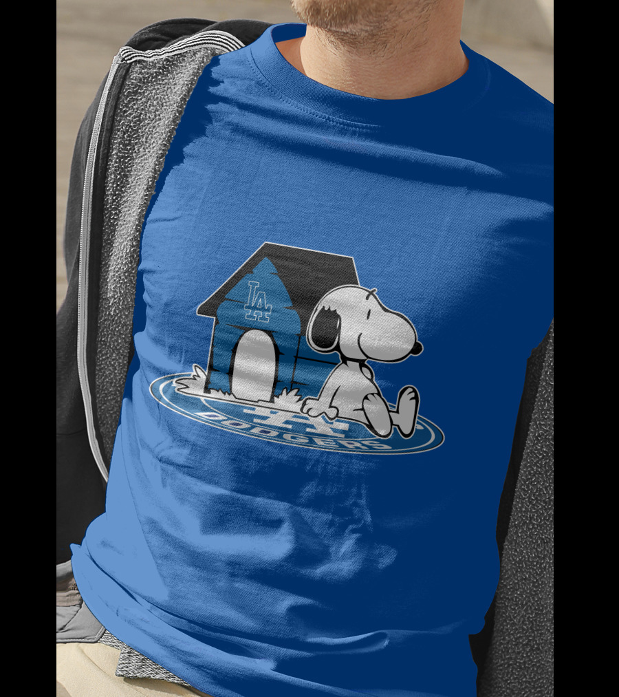 Los Angeles Dodgers Baseball Fan Snoopy Now And Forever T-Shirt