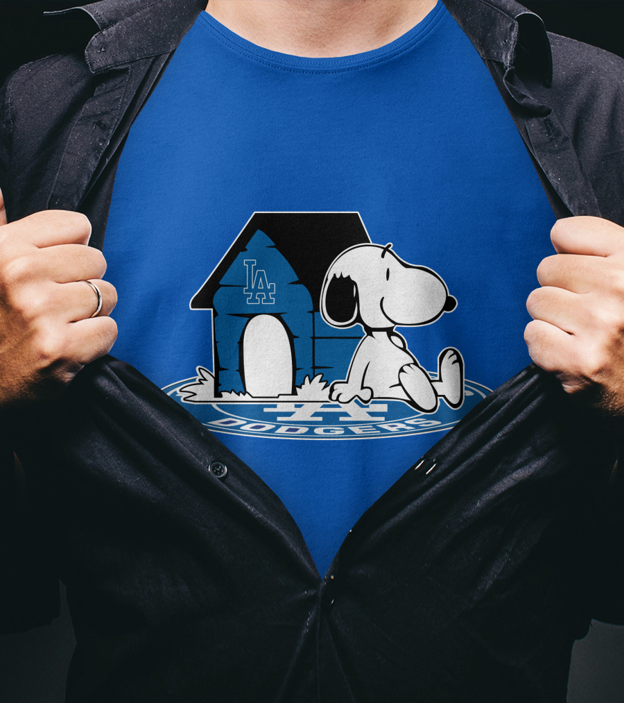 Los Angeles Dodgers Baseball Fan Snoopy Now And Forever T-Shirt