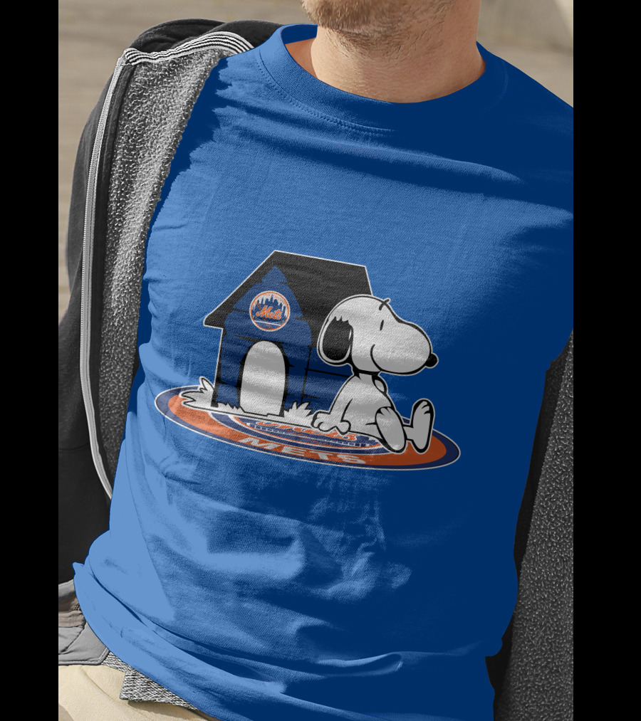 Snoopy Mets Fan New York Baseball Now And Forever T-Shirt