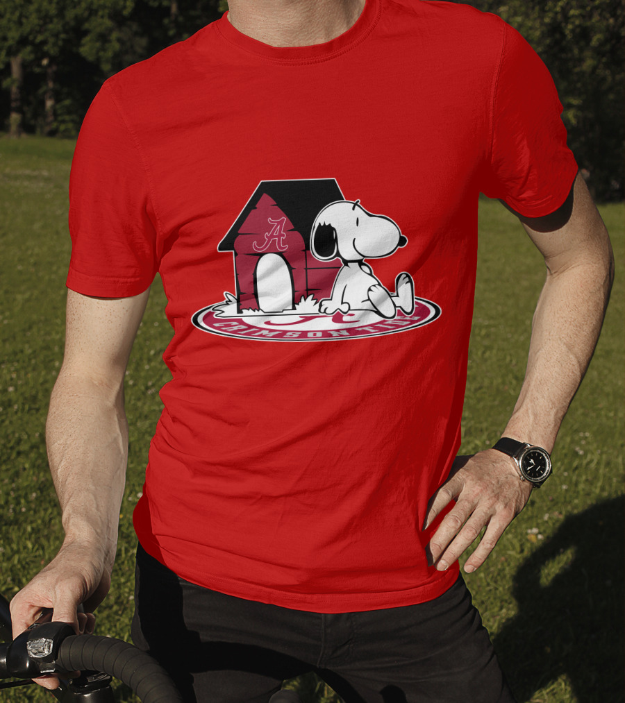 Alabama Crimson Tide Snoopy Now And Forever Fan House T-Shirt