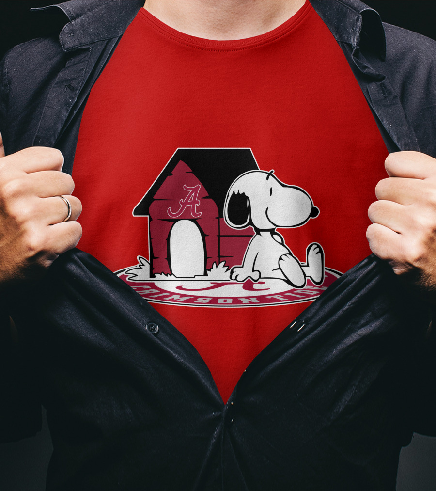 Alabama Crimson Tide Snoopy Now And Forever Fan House T-Shirt