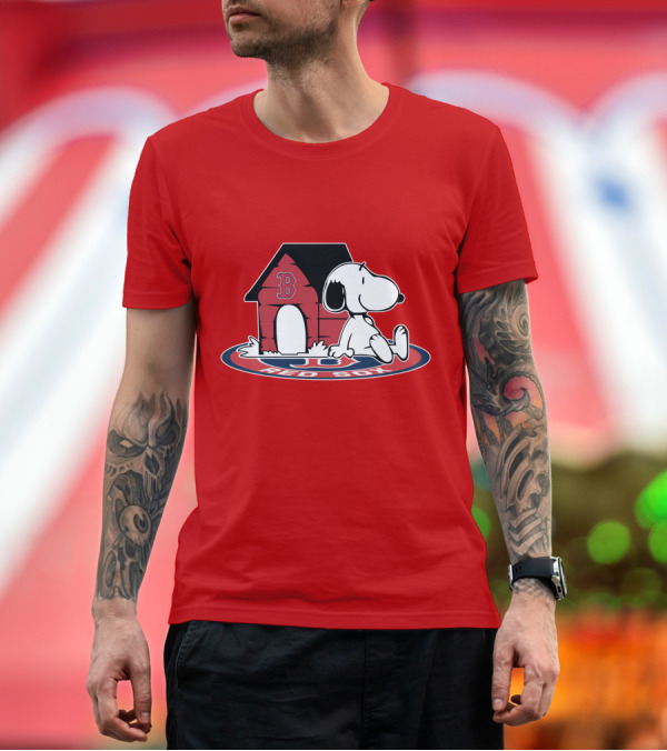 Premium T-Shirt: Snoopy Boston Red Sox Baseball Fan Forever T-Shirt Snoopy Boston Red Sox Baseball Fan Forever T-Shirt