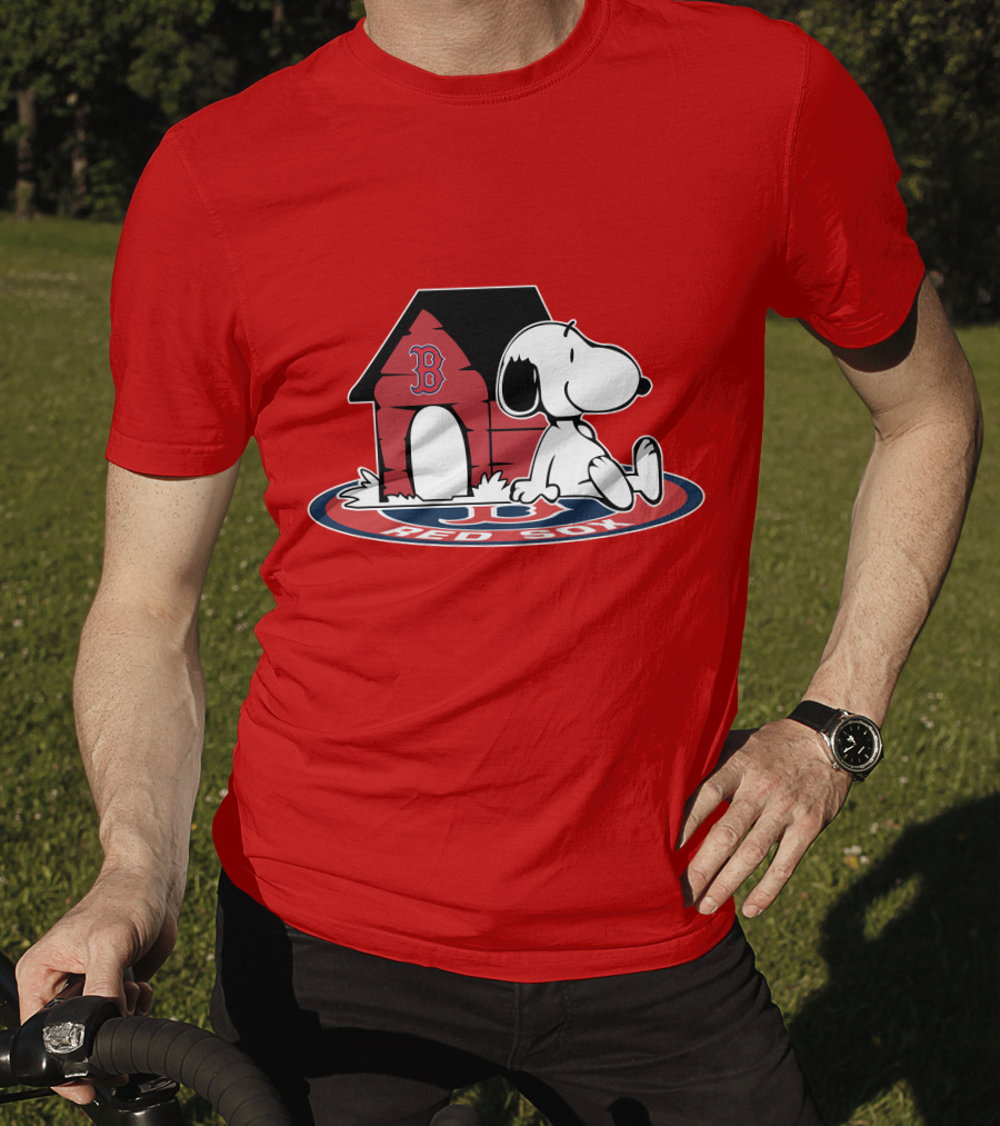 Snoopy Boston Red Sox Baseball Fan Forever T-Shirt