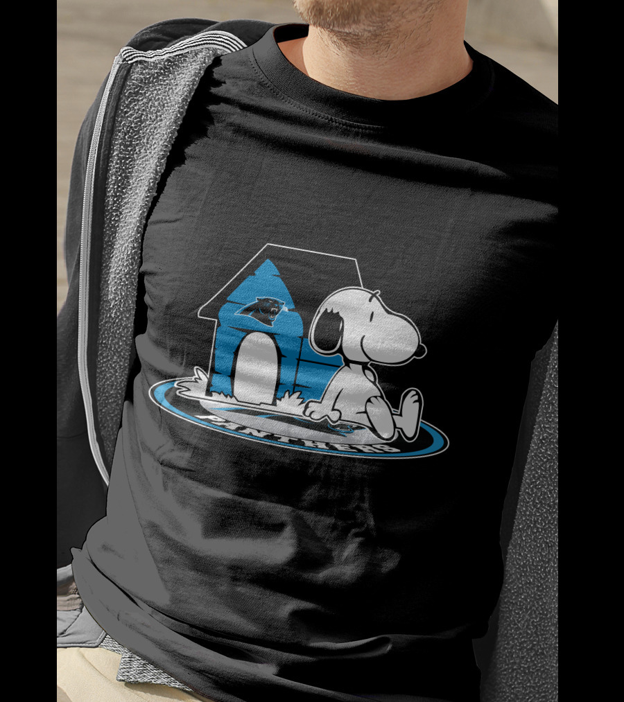 Carolina Panthers Snoopy Football Fan Now And Forever T-Shirt