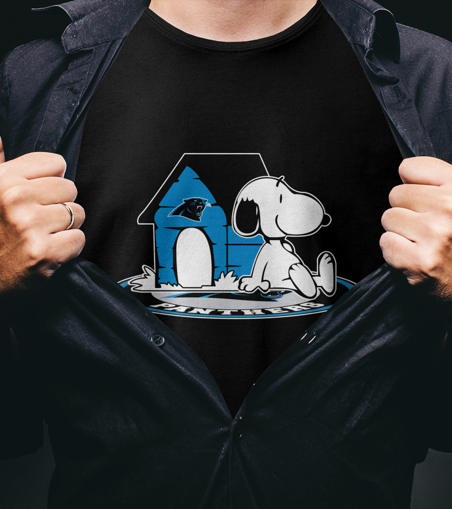 Carolina Panthers Snoopy Football Fan Now And Forever T-Shirt