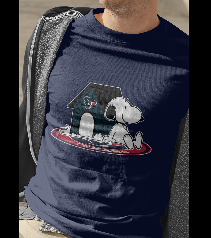 Houston Texans Football Fan Now And Forever Snoopy House T-Shirt