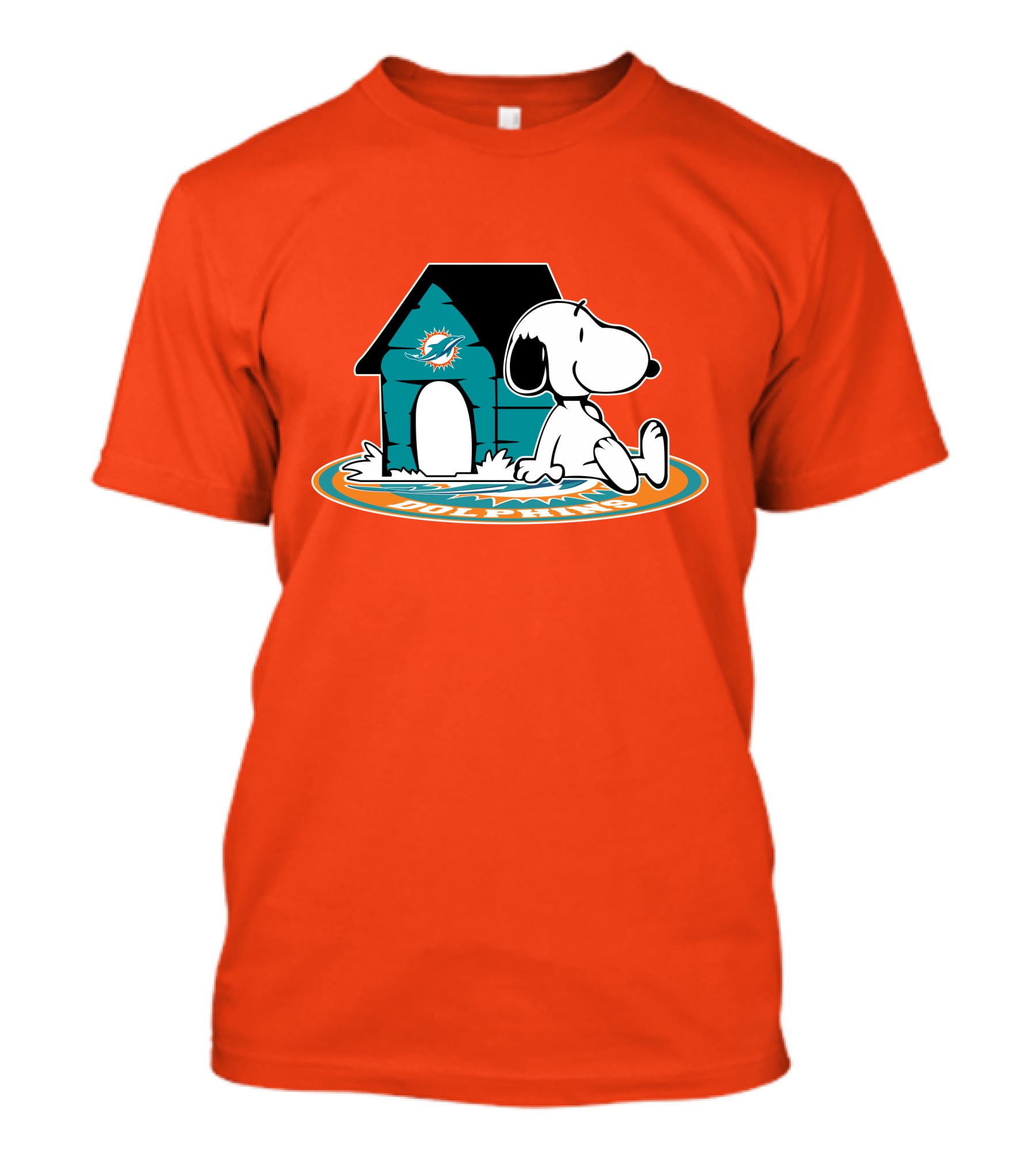 Miami Dolphins Fan Forever With Snoopy House T-Shirt