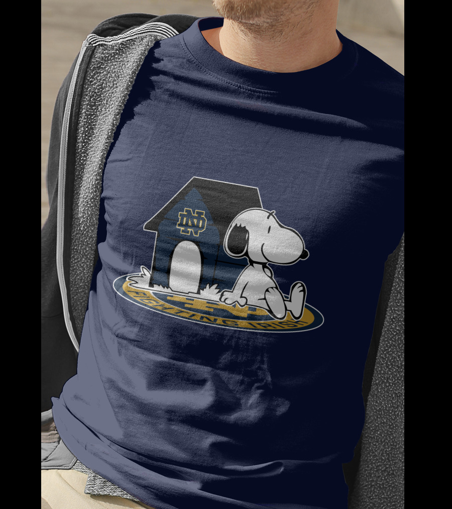 Notre Dame Fighting Irish Snoopy Football Fan Now And Forever T-Shirt