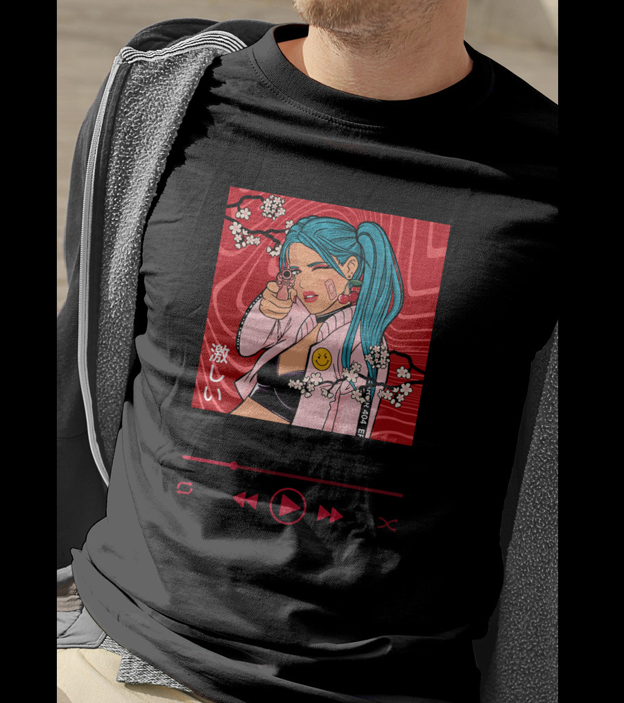 I Live For Danger Cherry Blossom Manga T-Shirt