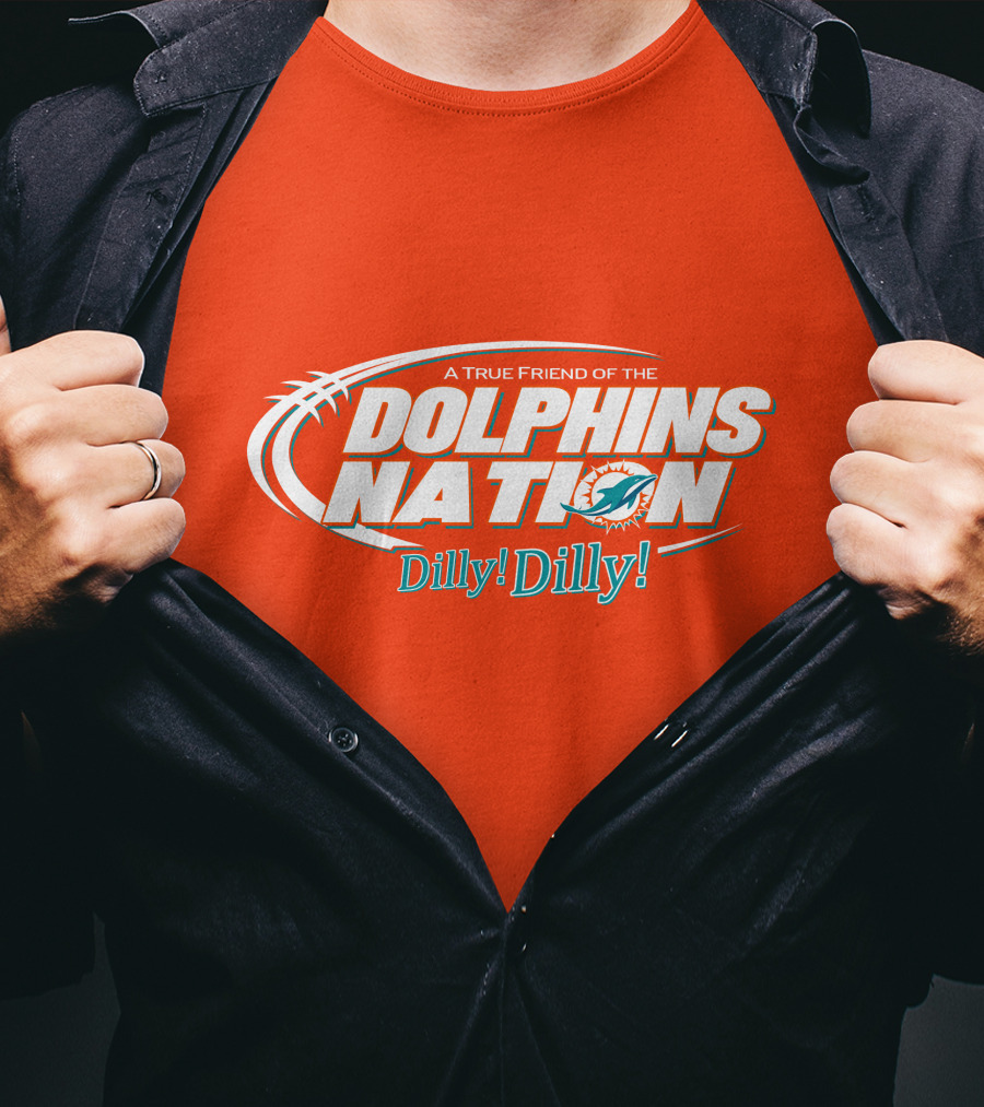 A True Friend Of The Dolphins Nation Dilly Dilly T-Shirt