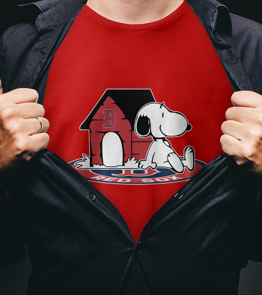Boston Red Sox Snoopy Fan Now And Forever T-Shirt