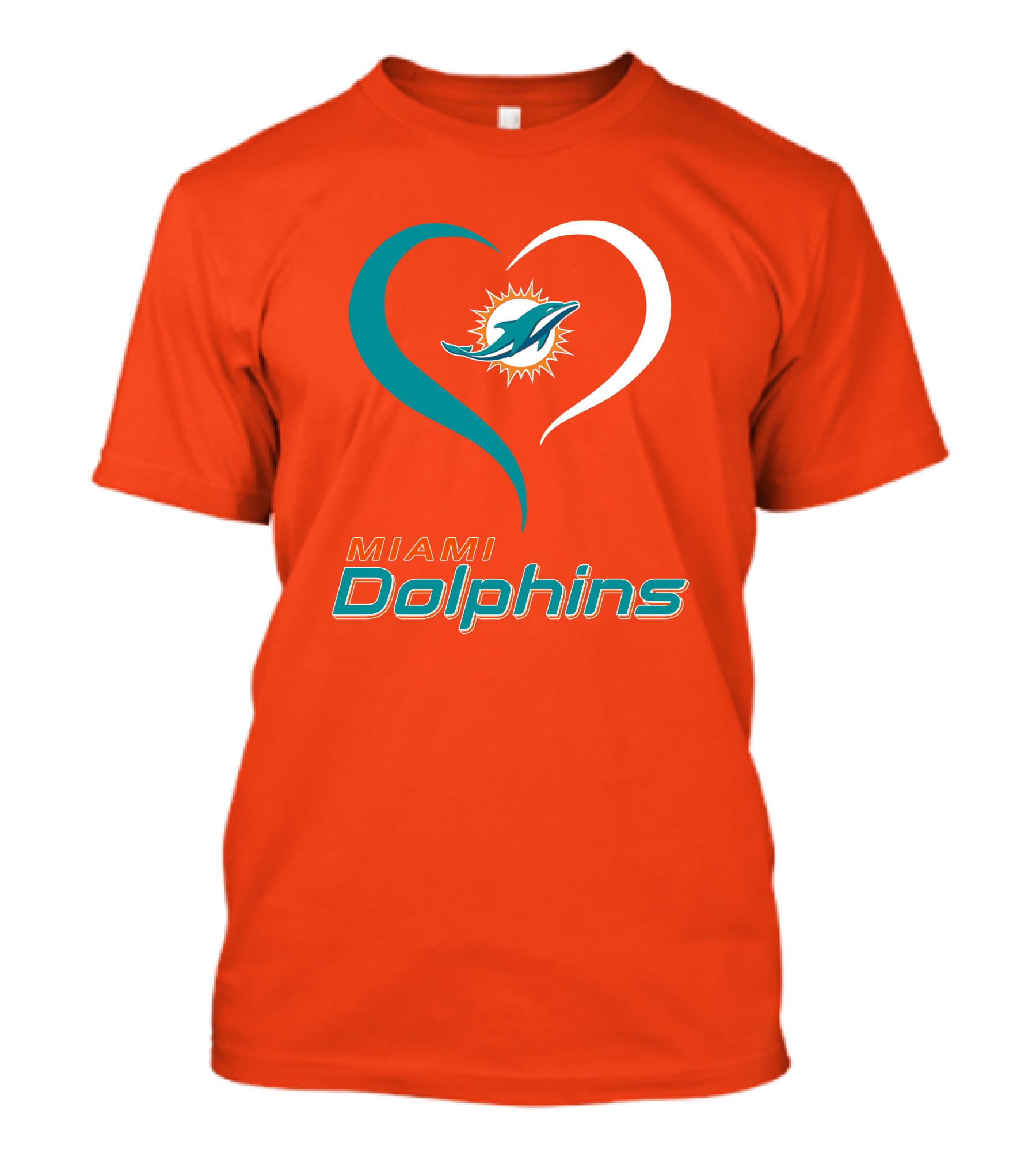 Miami Dolphins Heart T-Shirt