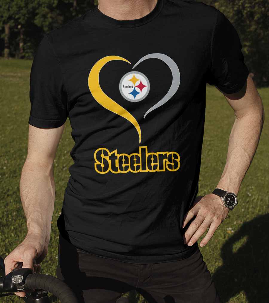Steelers Heart Logo With Pittsburgh Steelers T-Shirt