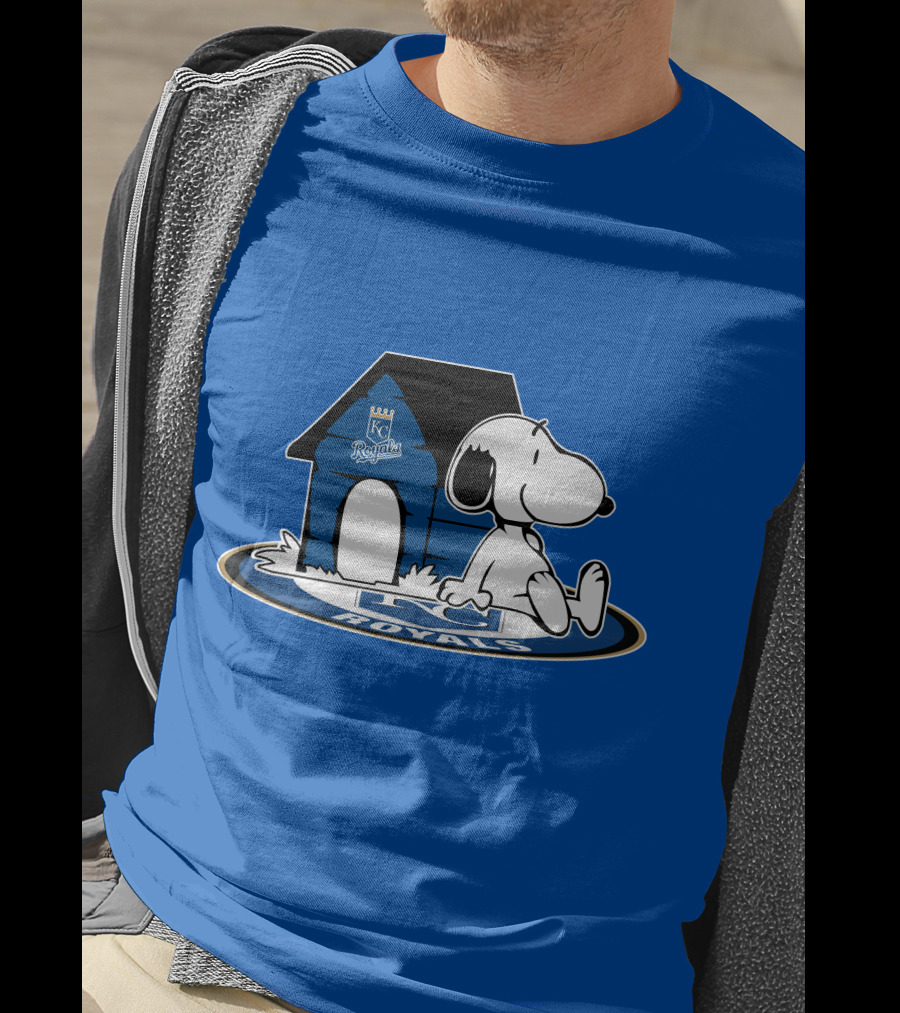 Kansas City Royals Snoopy And Doghouse Fan Now And Forever T-Shirt
