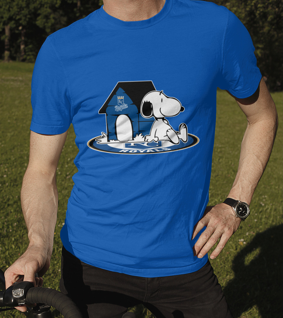 Kansas City Royals Snoopy And Doghouse Fan Now And Forever T-Shirt