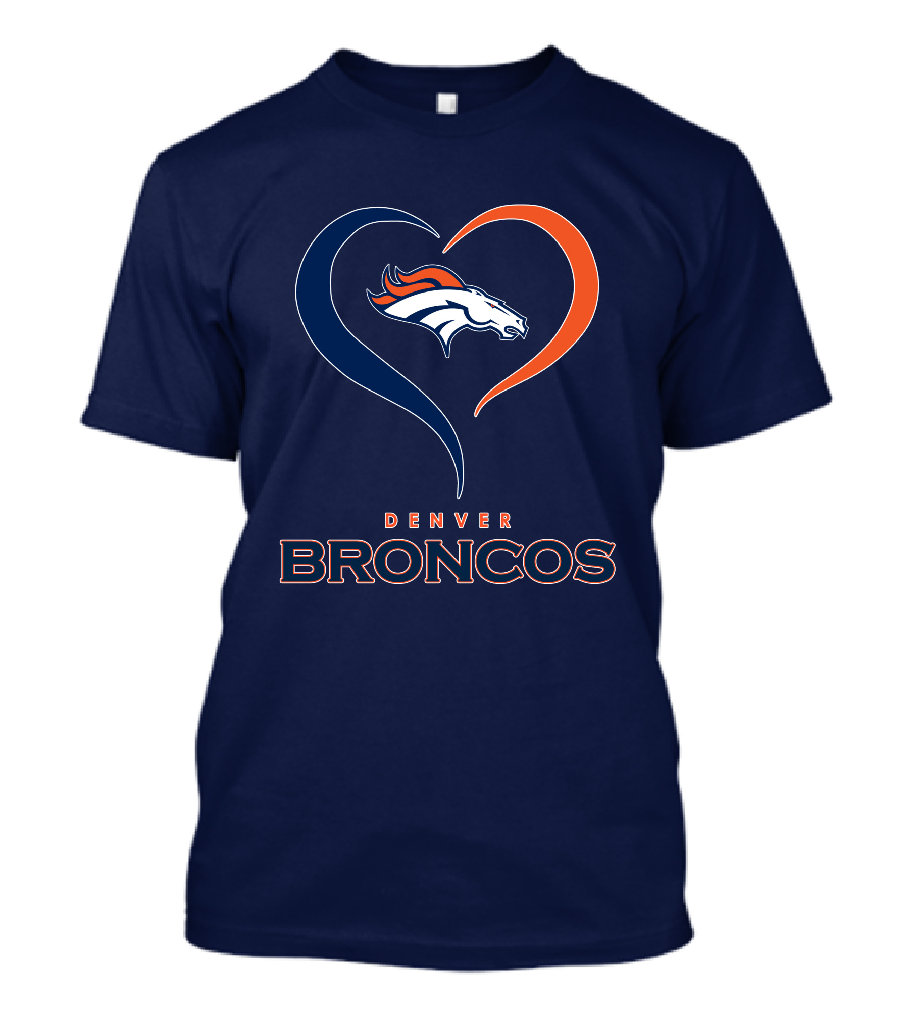 Denver Broncos Heart Logo In My Heart T-Shirt