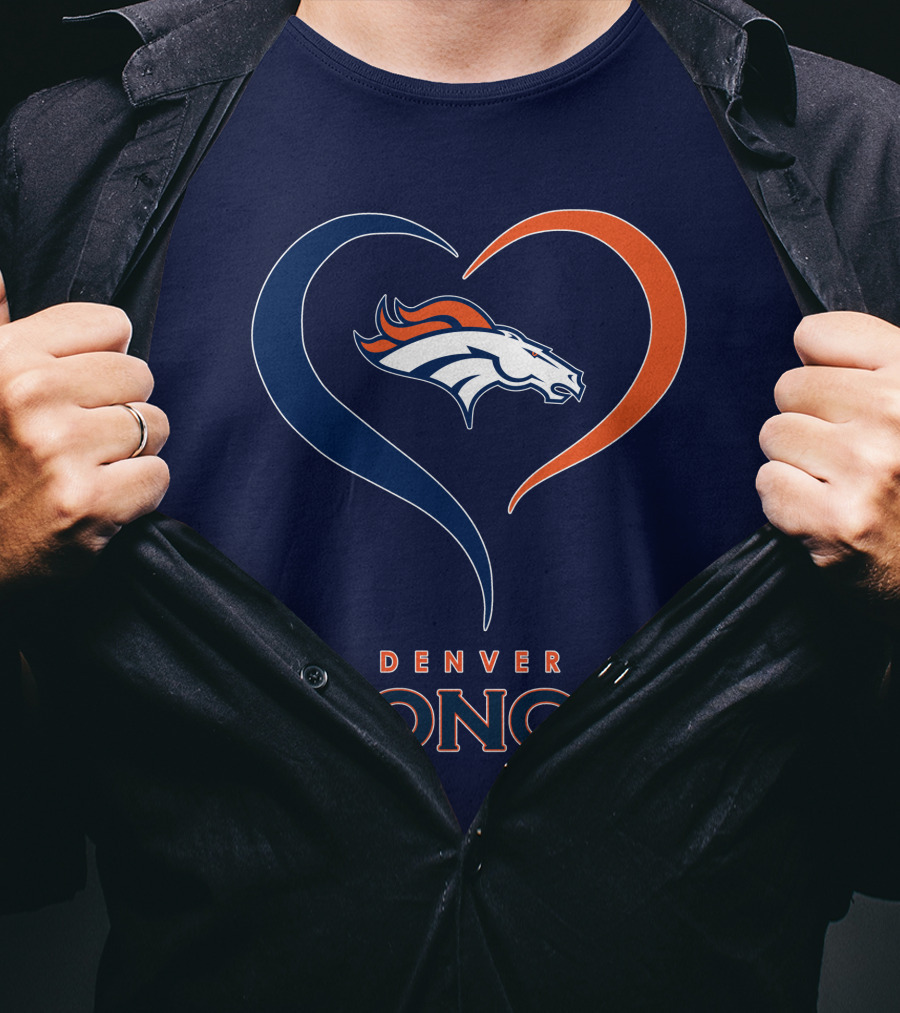Denver Broncos Heart Logo In My Heart T-Shirt