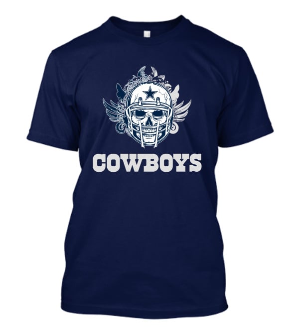 Cowboys Skull Helmet Star Wings T-Shirt