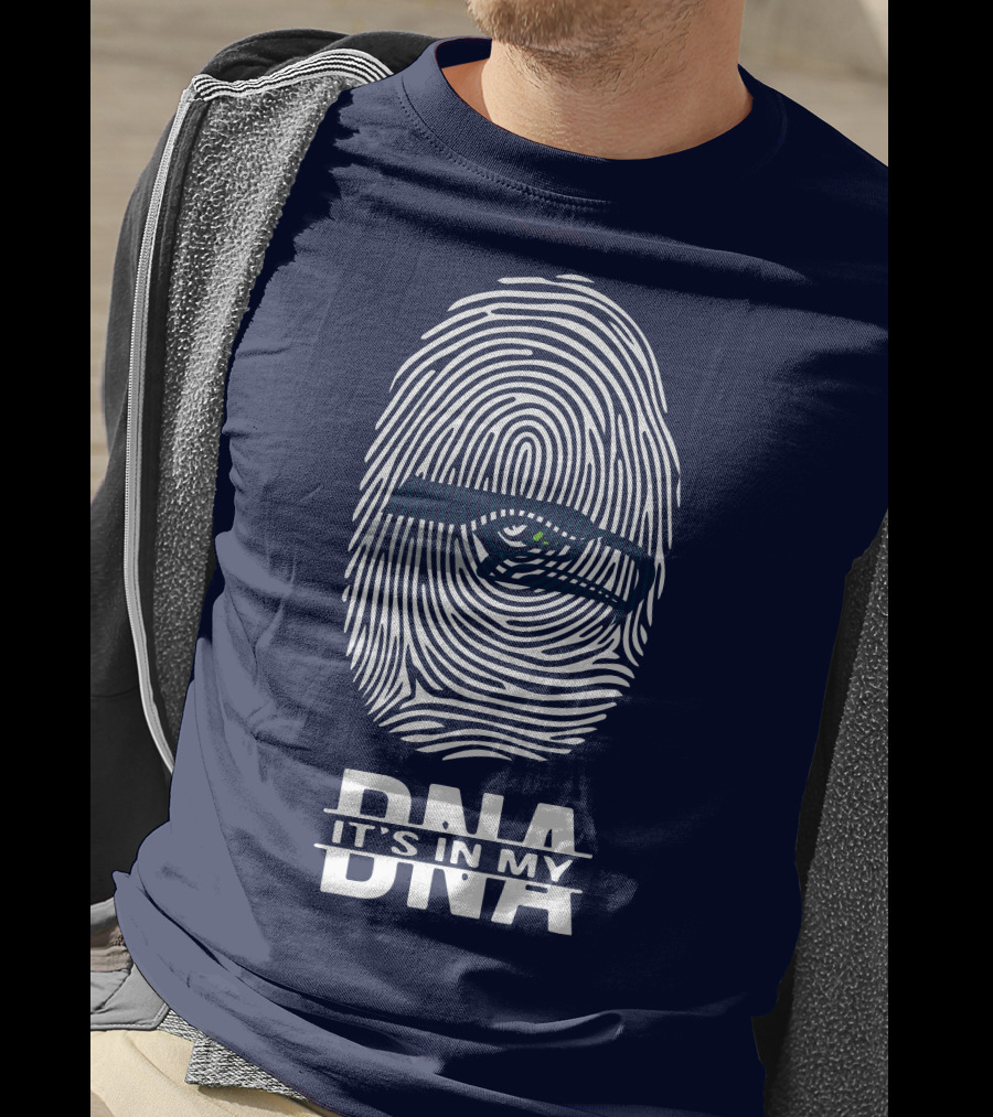 Seattle Seahawks Fingerprint It's In My DNA T-Shirt