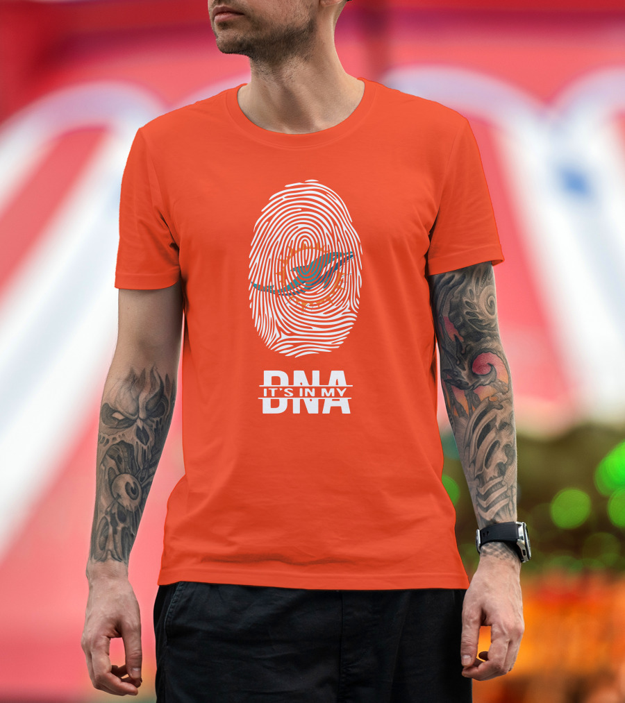 Miami Dolphins It's In My DNA Fingerprint T-Shirt