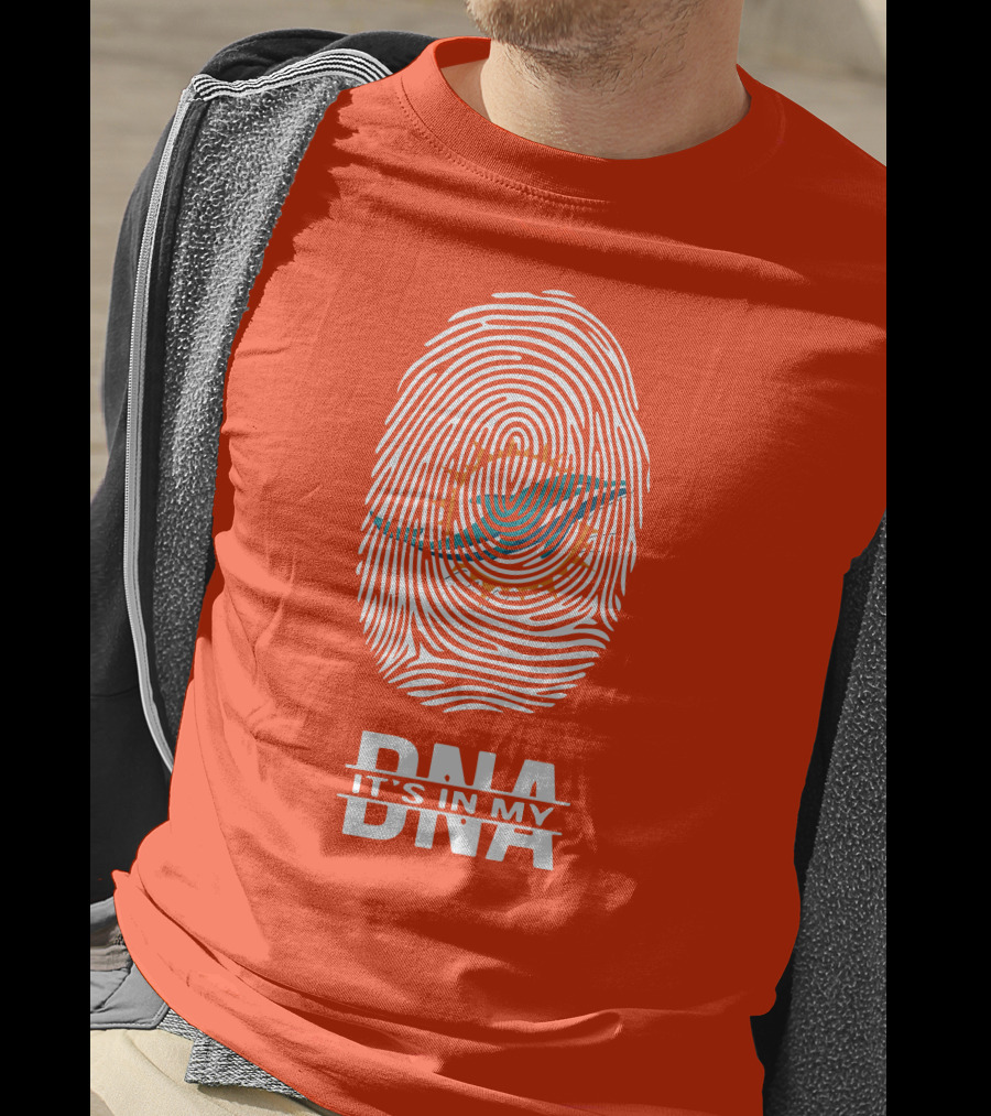 Miami Dolphins It's In My DNA Fingerprint T-Shirt