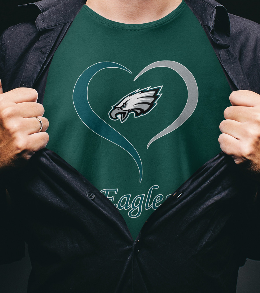 Eagles Heart Emblem With Philadelphia Iconic T-Shirt
