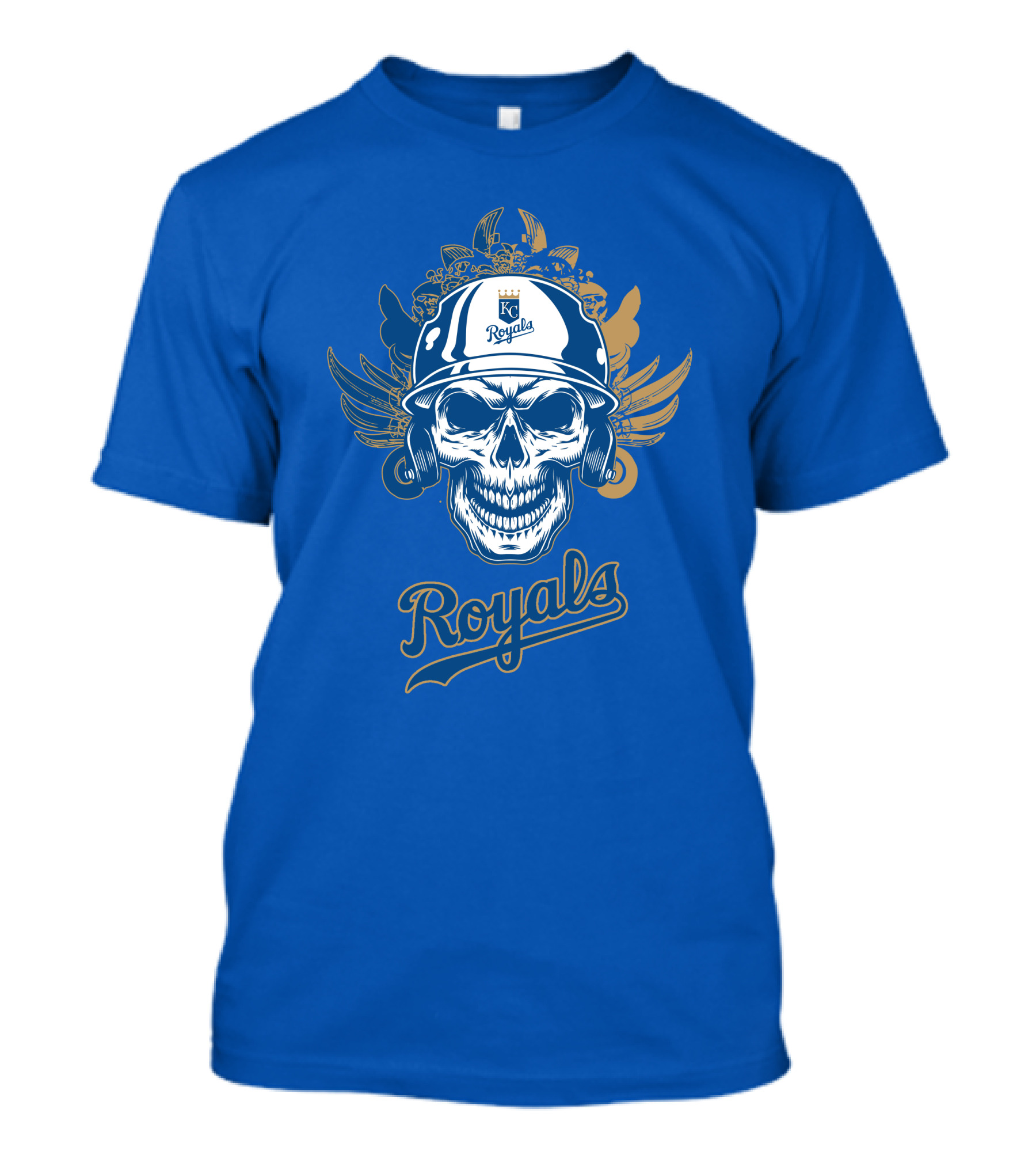 Kansas City Royals Skull Helmet T-Shirt