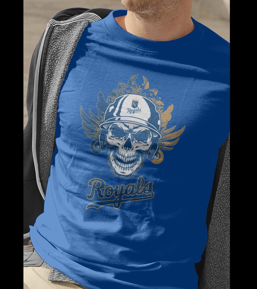 Kansas City Royals Skull Helmet T-Shirt
