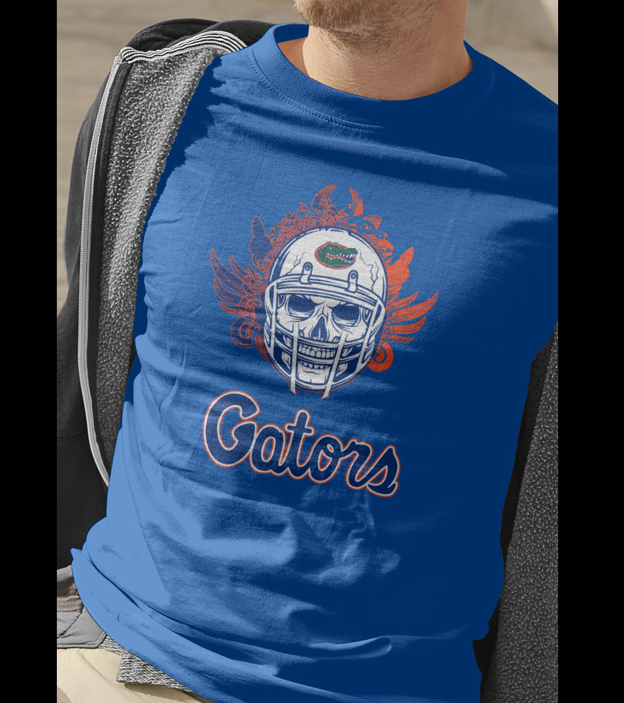 Gators Football Skull With Wings T-Shirt