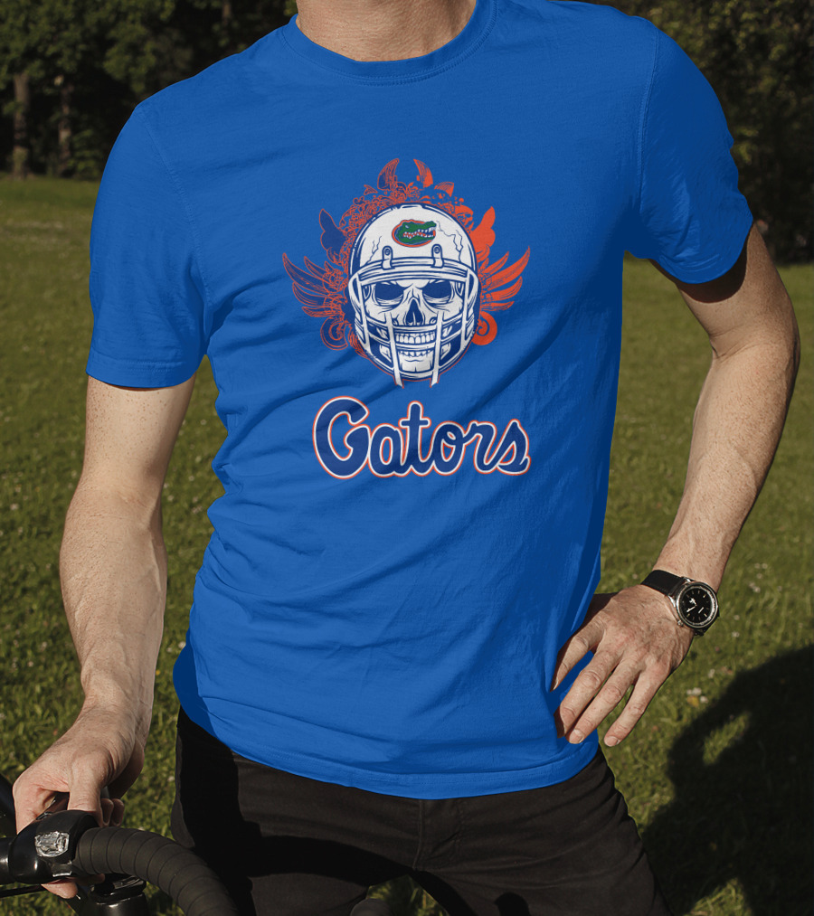 Gators Football Skull With Wings T-Shirt