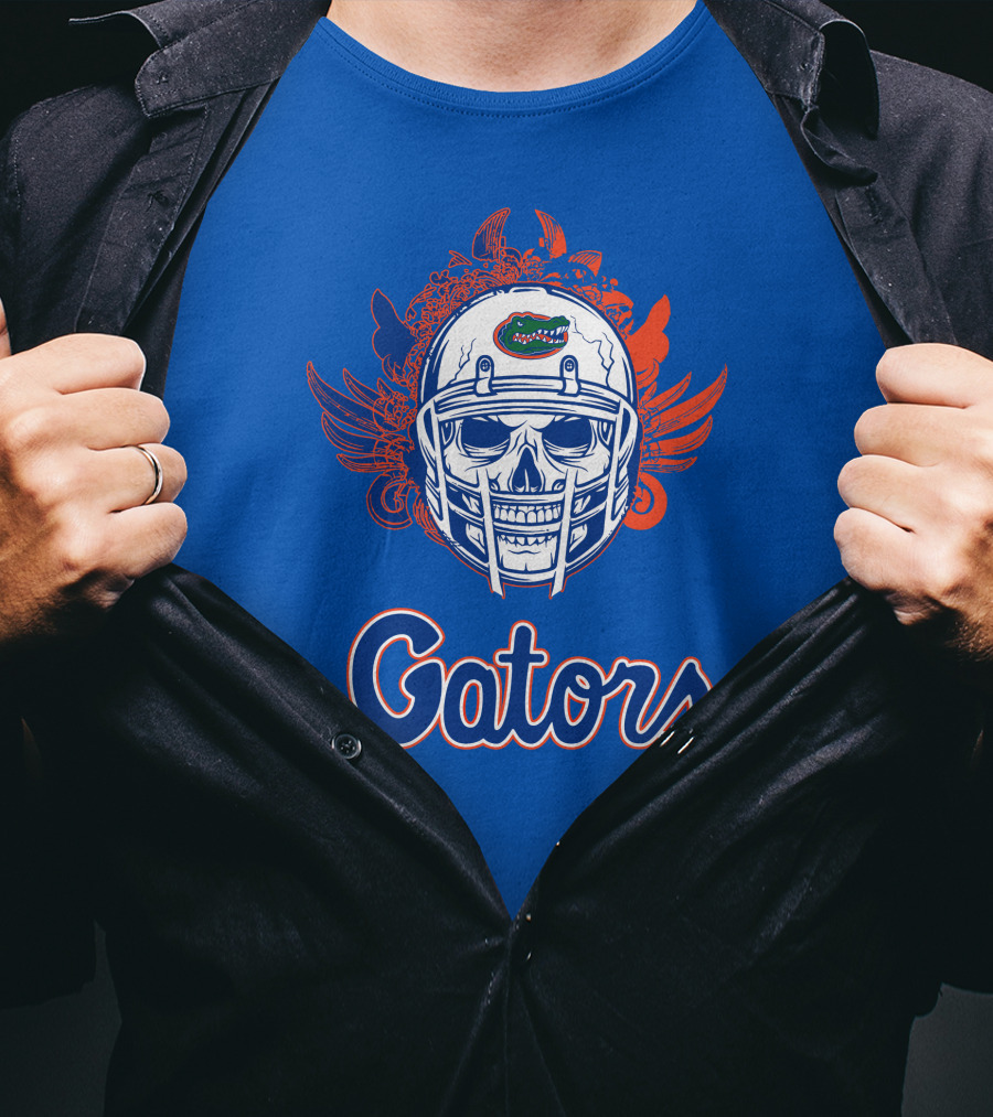 Gators Football Skull With Wings T-Shirt