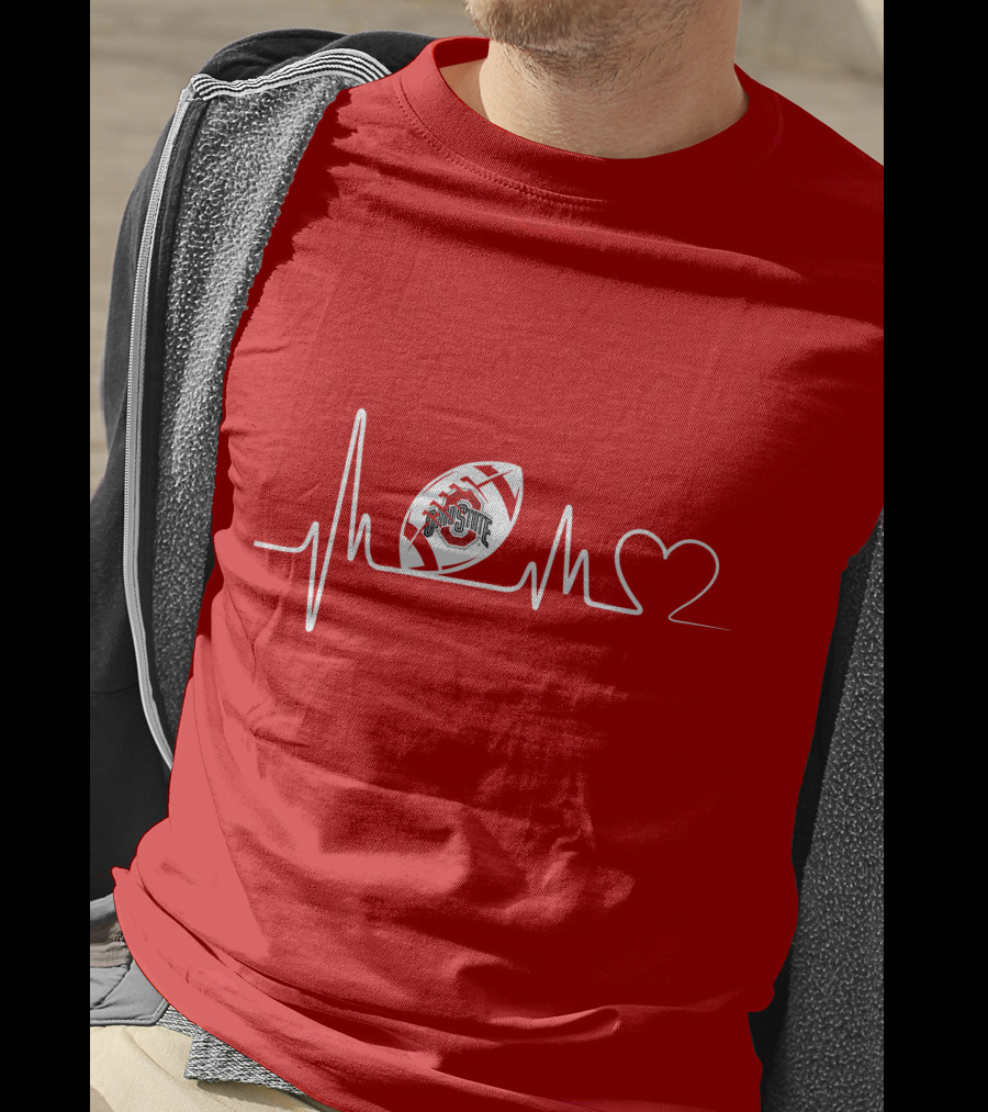 Ohio State Buckeyes Football Heartbeat T-Shirt