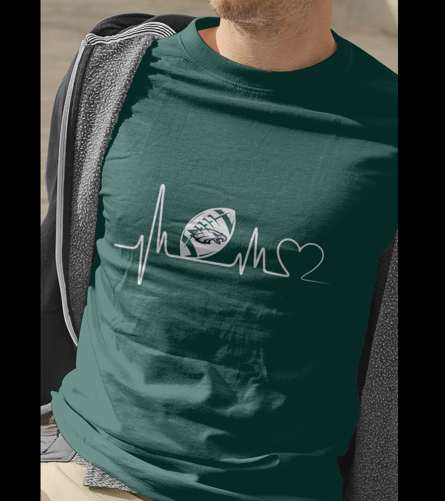 Philadelphia Eagles Heartbeat Football Pulse T-Shirt