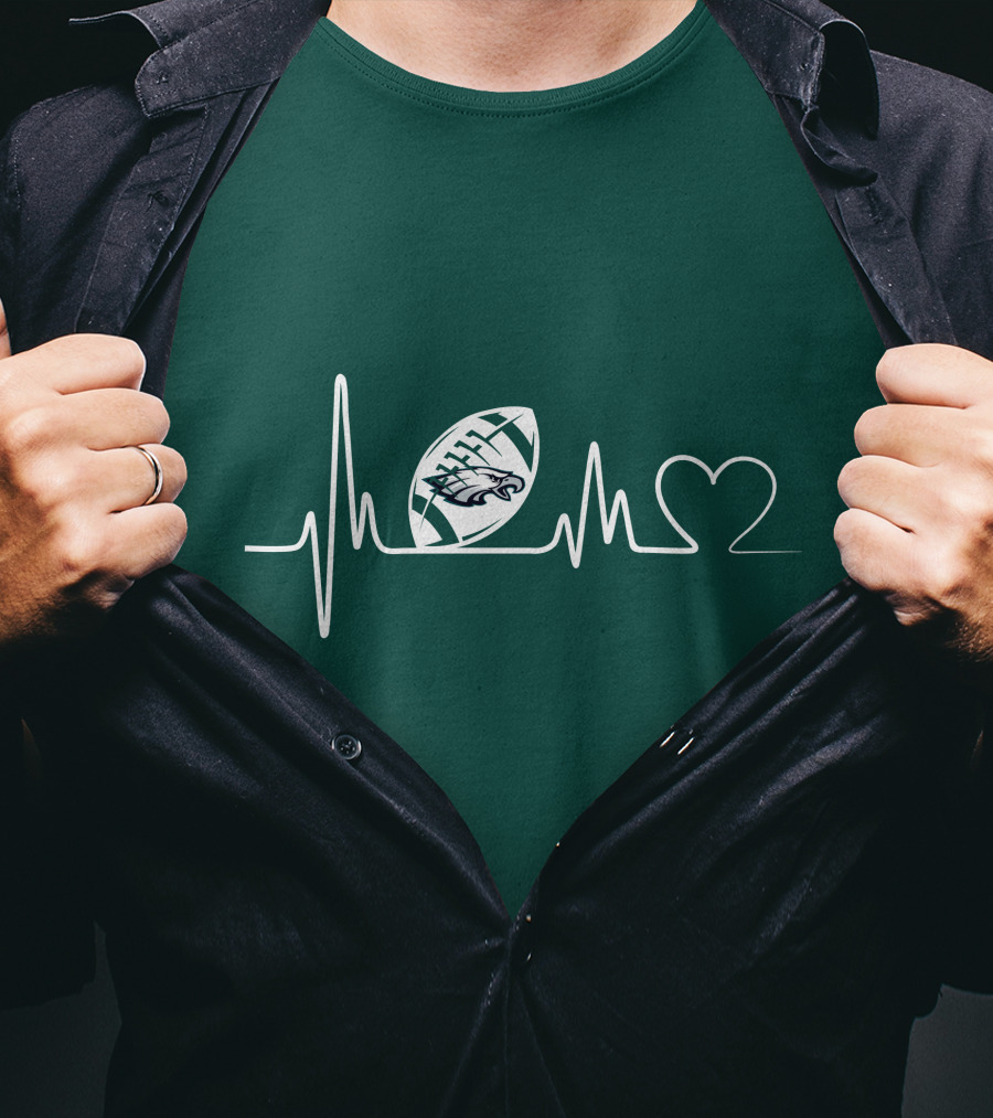 Philadelphia Eagles Heartbeat Football Pulse T-Shirt
