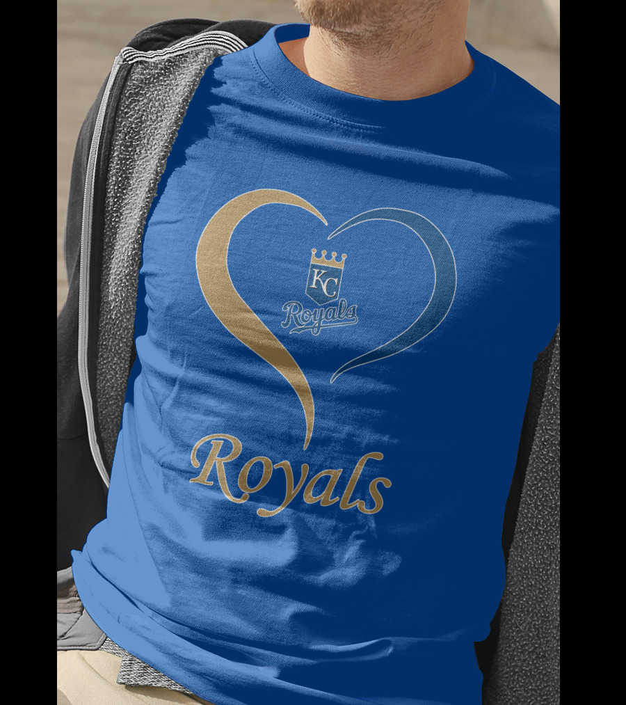 Kansas City Royals Heart Emblem Royals T-Shirt