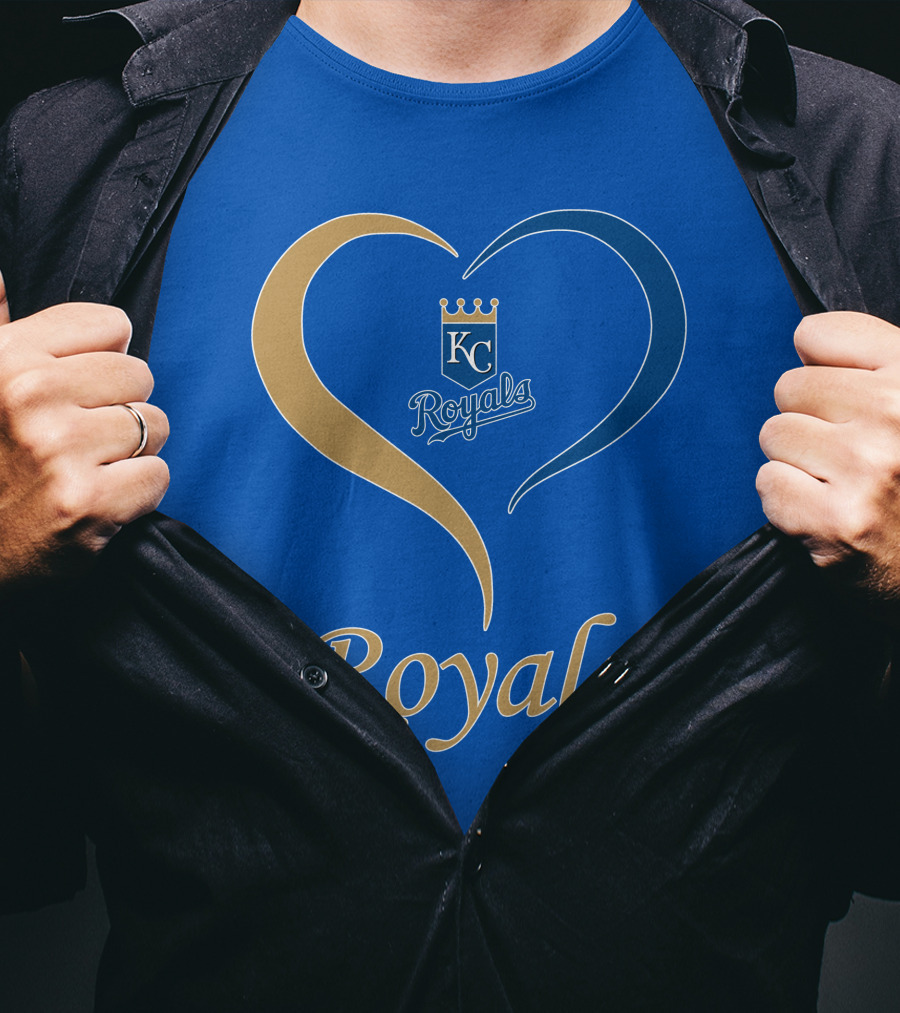 Kansas City Royals Heart Emblem Royals T-Shirt