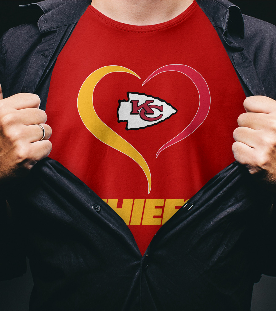 Kansas City Chiefs Heart Logo Chiefs T-Shirt