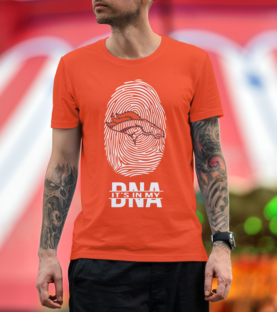 Denver Broncos DNA Fingerprint Emblem It's In My DNA T-Shirt