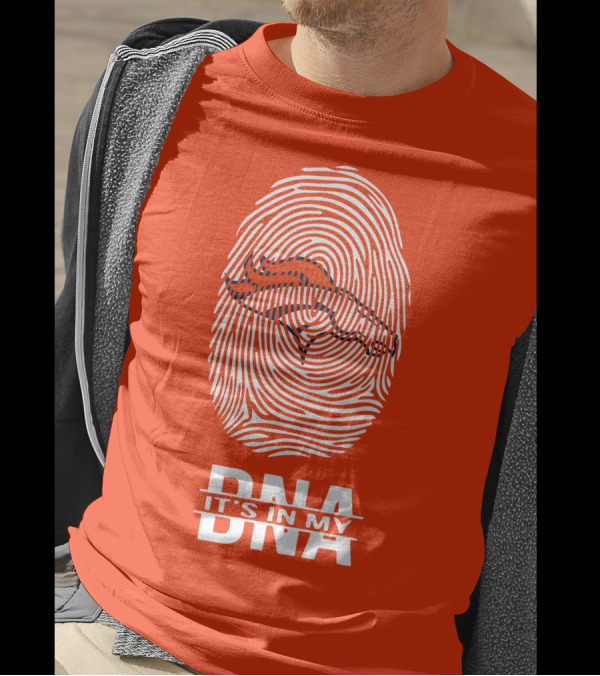 Denver Broncos DNA Fingerprint Emblem It's In My DNA T-Shirt