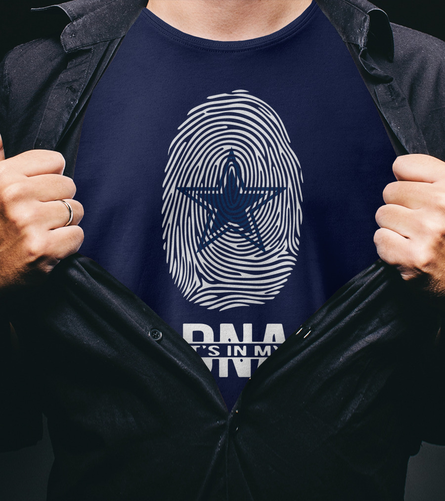 Dallas Cowboys It's In My Dna Fingerprint Star T-Shirt