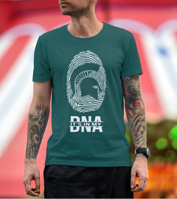 Premium T-Shirt: Michigan State Spartans Fingerprint It's In My DNA T-Shirt Michigan State Spartans Fingerprint It's In My DNA T-Shirt
