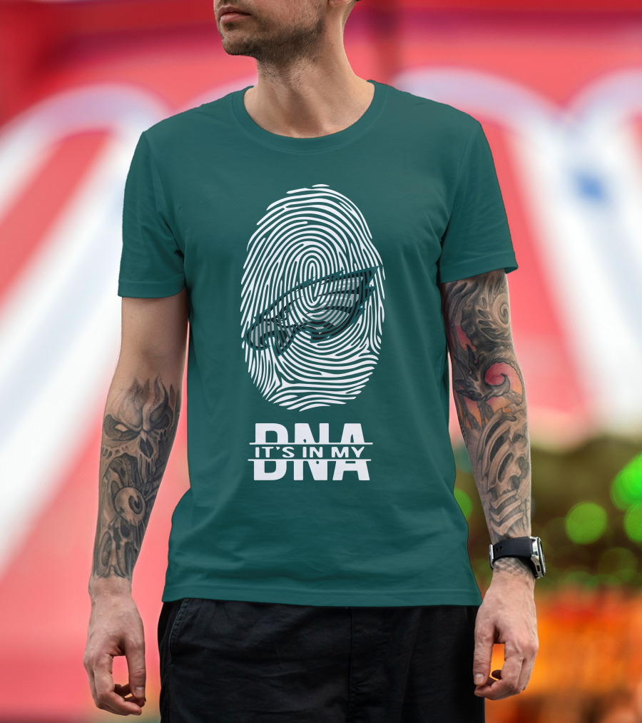 Philadelphia Eagles DNA It's In My DNA Fingerprint T-Shirt