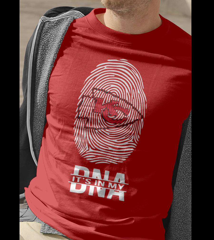 Kansas City Chiefs KC Fingerprint It's In My DNA T-Shirt