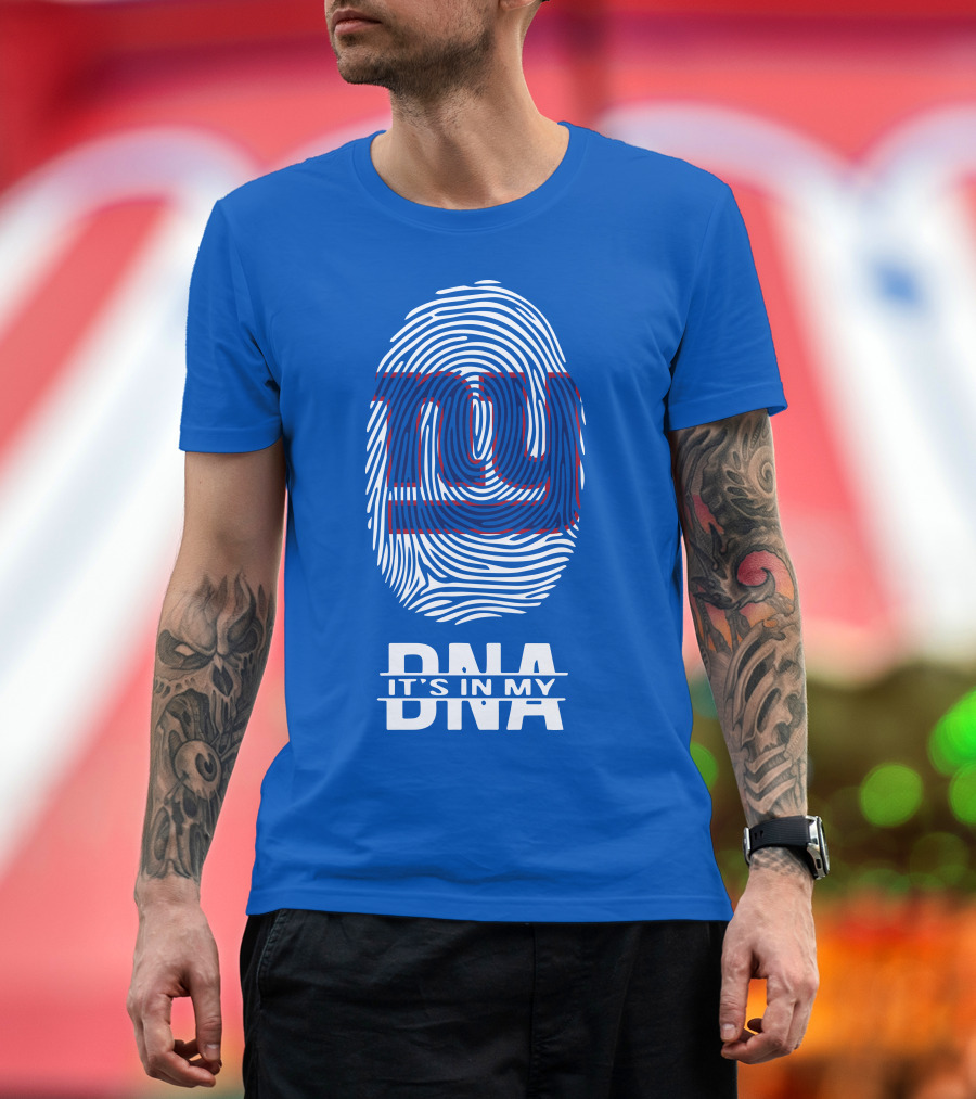 New York Giants Fingerprint Logo It's In My DNA T-Shirt