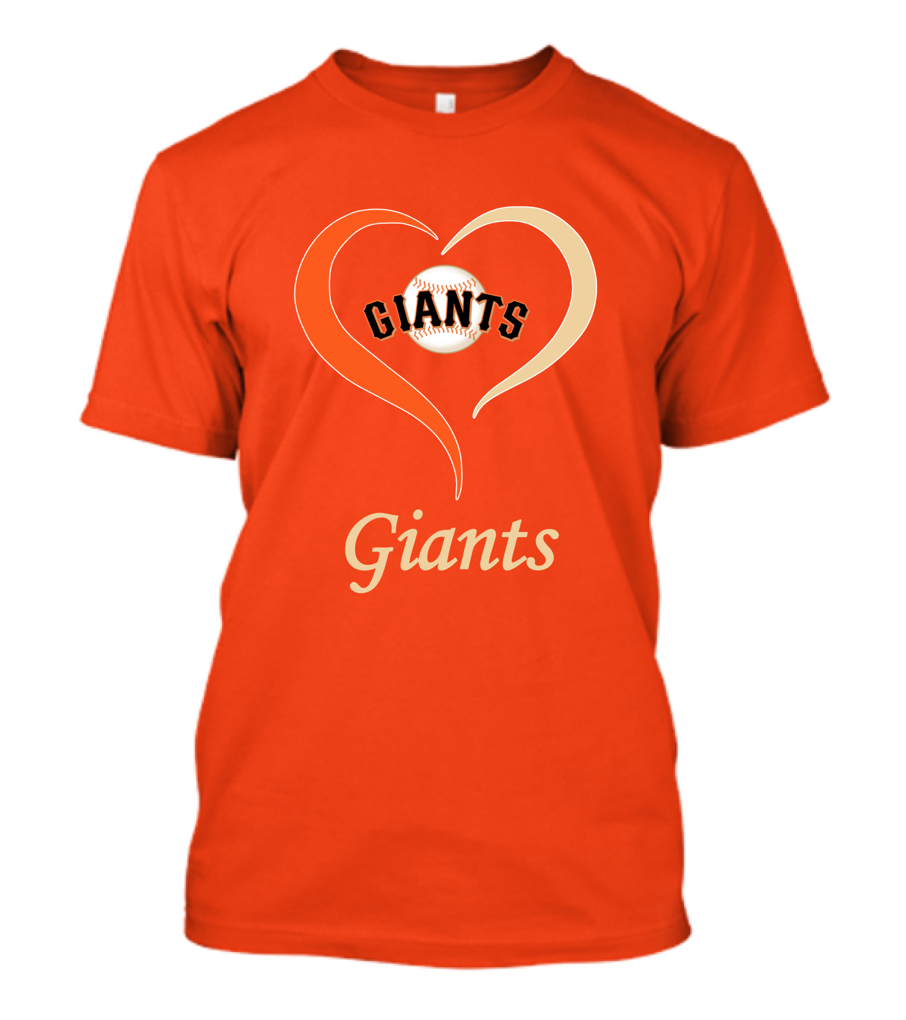 San Francisco Giants Baseball Heart Fan T-Shirt