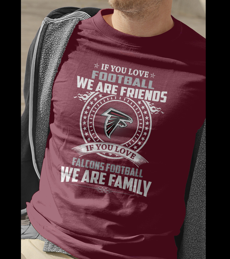 If You Love Football Falcons Football We Are Friends We Are Family T-Shirt